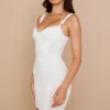 Mini-robe corset froncée Lucinda White
