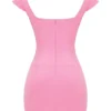 Mini-robe corset « Leonida » rose français