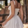 Mini-robe corset Pietra blanche