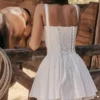 Mini-robe corset Pietra blanche