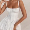 Mini-robe corset Pietra blanche