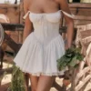 Mini-robe corset Pietra blanche