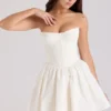 Mini-robe de corset en coton ivoire « Kristiana »