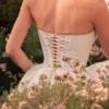 Mini-robe de corset en coton ivoire « Kristiana »