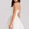 Mini-robe de corset en coton ivoire « Kristiana »