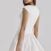 Mini-robe en coton blanc Kaia