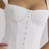Mini-robe en coton blanc Kaia