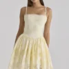 Mini-robe en coton brodé anglais « Chloe Lemon »