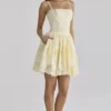 Mini-robe en coton brodé anglais « Chloe Lemon »