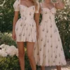 Mini-robe en coton à imprimé floral Issa