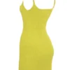 Mini-robe en coton texturé Neri Acid Lime