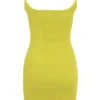 Mini-robe en coton texturé Neri Acid Lime