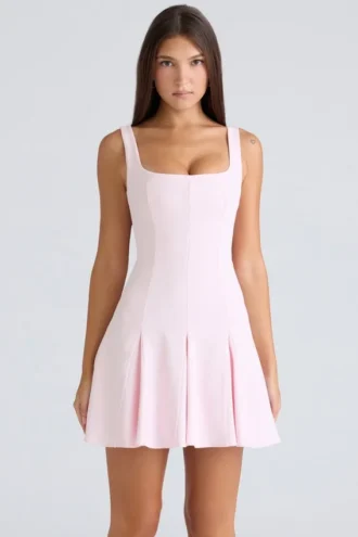 Mini-robe en crêpe extensible rose « Amelie Ballerina »