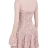 Mini-robe en dentelle rose « Alice »