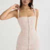 Mini-robe en maille froncée Cate Crystal