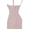 Mini-robe en maille froncée Cate Crystal