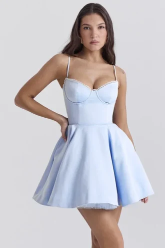 Mini-robe en tulle bleu Cendrillon de Minimoiselle