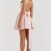Mini-robe Florianne à nœuds couleur pêche pâle