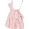 Mini-robe Florianne à nœuds couleur pêche pâle