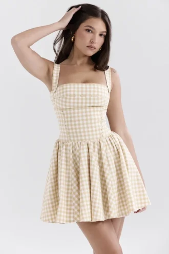 Mini-robe Isadora à carreaux gingham