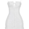 Mini-robe Marlene en coton blanc brodé anglais