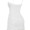Mini-robe Marlene en coton blanc brodé anglais