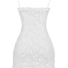 Mini-robe Marlene en coton blanc brodé anglais