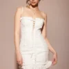 Mini-robe Marlene en coton blanc brodé anglais