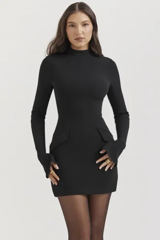 Mini-robe noire Mahalia