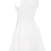 Mini-robe plissée en coton blanc Claretta