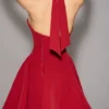 Mini-robe rouge à col licou et nœud Loulette