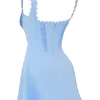 Mini-robe Tilly bleue à plis creusés