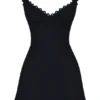 Mini-robe Tilly noire à plis creusés