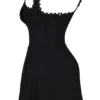 Mini-robe Tilly noire à plis creusés