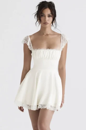Mini-robe trapèze Kaia ivoire