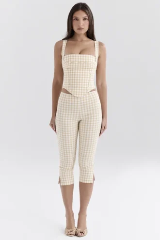 Pantalon capri Carella à carreaux vichy