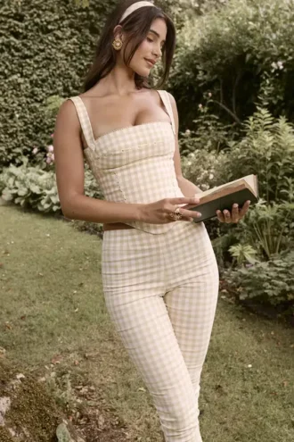 Pantalon capri Carella à carreaux vichy