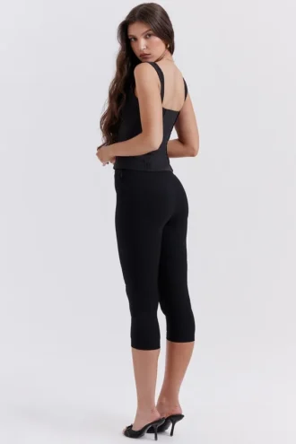 Pantalon capri noir Halima