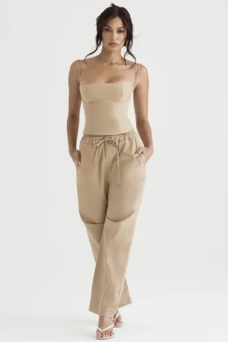 Pantalon cargo Luna Camel