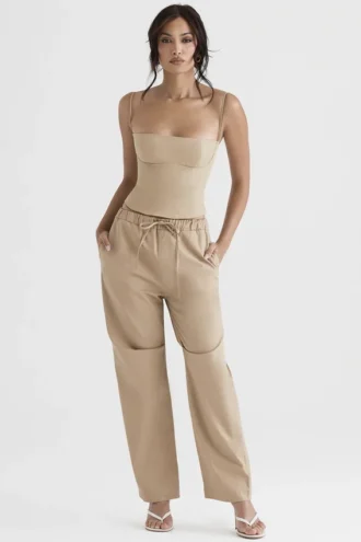 Pantalon cargo Luna Camel