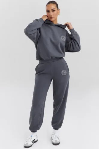 Pantalon de jogging Coast Slate à dos en molleton