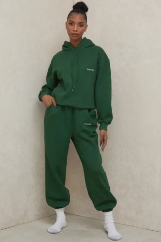 Pantalon de jogging vert ciel à dos en molleton