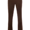 Pantalons Ama en mélange de cachemire couleur chocolat