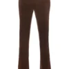 Pantalons Ama en mélange de cachemire couleur chocolat