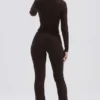 Pantalons Ama en mélange de cachemire couleur chocolat