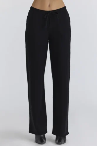 Pantalons Chelsea en cachemire et laine noir