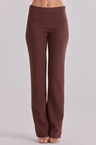 Pantalons droit Chiara marron espresso
