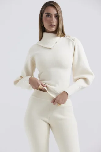 Pull Adelita en mélange de cachemire crème