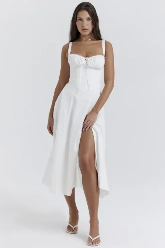 Robe bustier Carmen blanche pour Robes d&rsquo;Été
