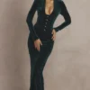 Robe corset en velours Arabella Forest